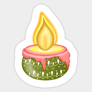 Cute christmas candle Sticker